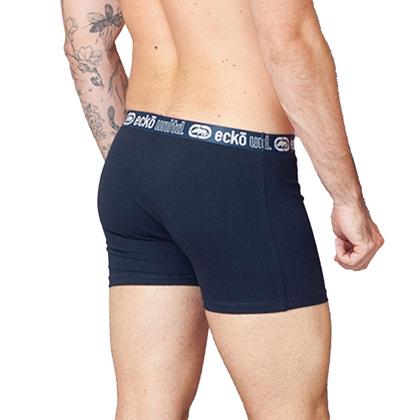 Imagem de Kit 3 Cuecas Masculinas Boxer Cotton Basic Ecko Unltd Azul