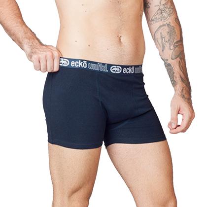 Imagem de Kit 3 Cuecas Masculinas Boxer Cotton Basic Ecko Unltd Azul