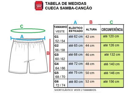 Imagem de Kit 3 cuecas plus size samba-canção malha 100% algodão extra grande