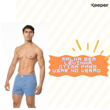 Imagem de Kit 3 Cuecas Samba Canção Algodão Lisa com Abertura Frontal Keeper