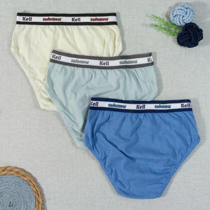Imagem de Kit 3 Cuecas Slip Infantil 01 a 06 Anos: Cores Sortidas