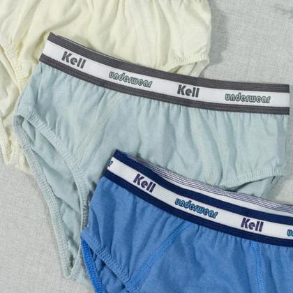 Imagem de Kit 3 Cuecas Slip Infantil 01 a 06 Anos: Cores Sortidas