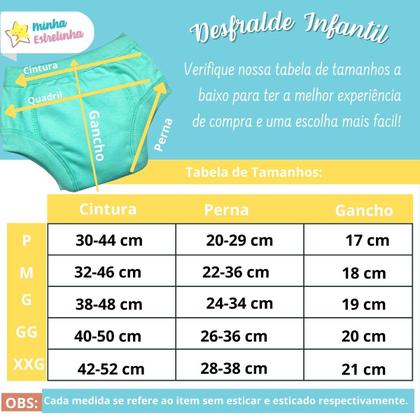 Imagem de Kit 3 Cuecas Transição Fralda Treinamento P/ Desfralde V/B/A