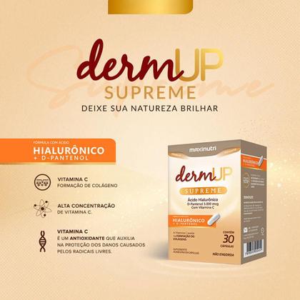 Imagem de Kit 3 DermUp Supreme Acido Hialurônico D-Pantenol 30 Caps Maxinutri