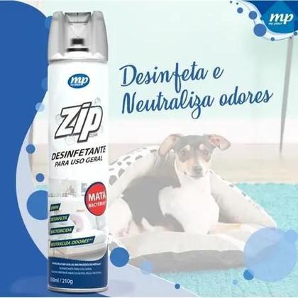 Imagem de Kit 3 desinfetante uso geral casa e pet elimina 99% bacterias e virus spray zip 350ml my place