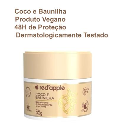 Imagem de Kit 3 Desodorante Em Creme Coco e Baunilha 55G - Red Apple