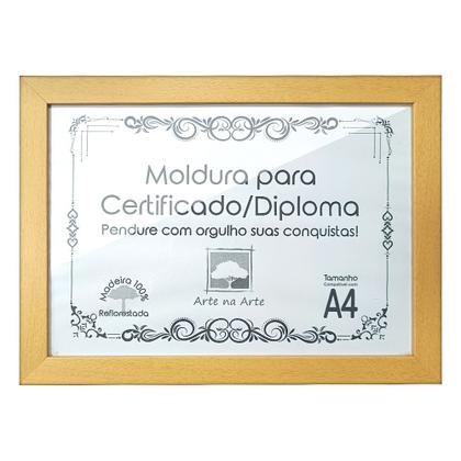 Imagem de Kit 3 Diplomas Premium Madeira A4 com Tela de Acetato e MDF