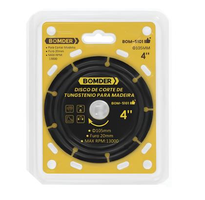 Imagem de Kit 3 Discos de Corte para Madeira Tungstênio Bomder Alta Durabilidade