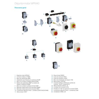 Imagem de Kit 3 Disjuntor Motor Tripolar WEG MPW40-3-U025, Ajustável 2025 A, 690 V