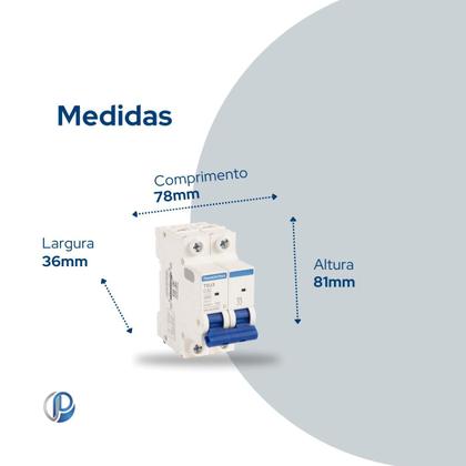 Imagem de Kit 3 Disjuntores DIN Bipolar 32 Amperes Tramontina