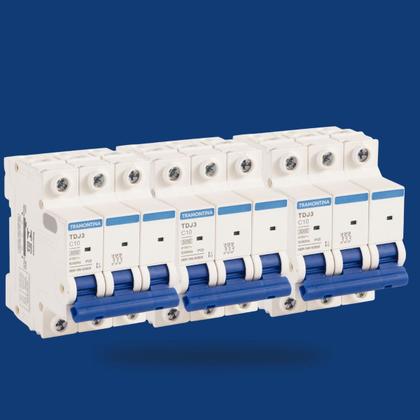 Imagem de Kit 3 Disjuntores DIN Tripolar 10 Amperes Tramontina