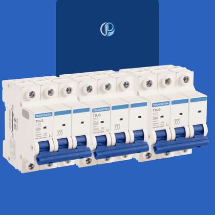 Imagem de Kit 3 Disjuntores DIN Tripolar 10 Amperes Tramontina