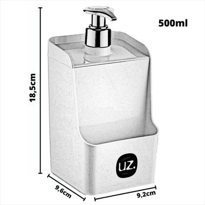 Imagem de Kit 3 Dispenser  2 em 1 Porta Detergente e Porta Esponja