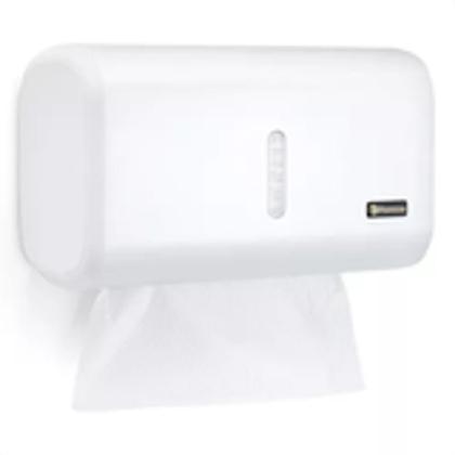 Imagem de Kit 3 Dispenser Porta Papel Toalha E 3 Saboneteira/ Alcool Gel Dispenser Urban Compacta Branca