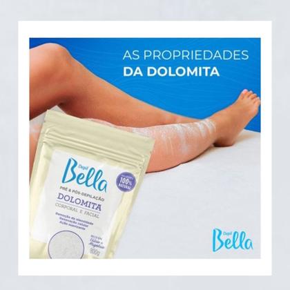 Imagem de Kit 3 Dolomita Pré e Pós Depilação Depil Bella 800g