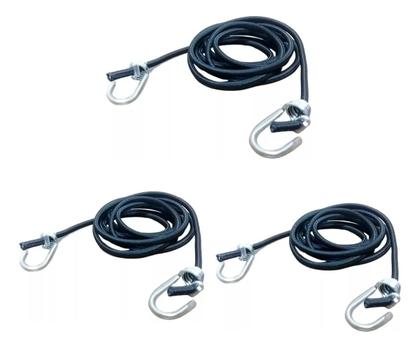 Imagem de Kit 3 Elástico Extensor Gancho 1,5 Metros Prender Bagagem