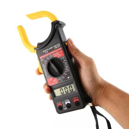 Imagem de Kit 3 em 1 Amperímetro Digital Alicate + Caneta Detector tensão + Chave Teste de Corrente e Voltagem