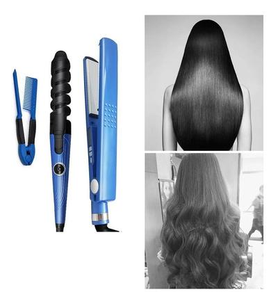 Imagem de Kit 3 Em 1 Chapinha Modelador De Cachos Profissional 110V 450F