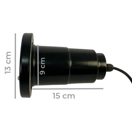 Imagem de Kit 3 Embutido De Solo Par20 Preto