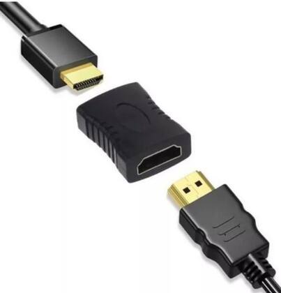Imagem de Kit 3 emenda conector extensor preto hdmi fêmea tomada hd 4k