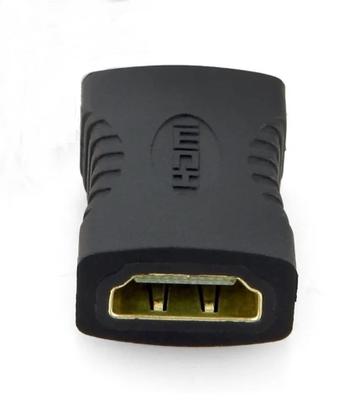 Imagem de Kit 3 emenda fêmea conector extensor preto hdmi 4k full hd