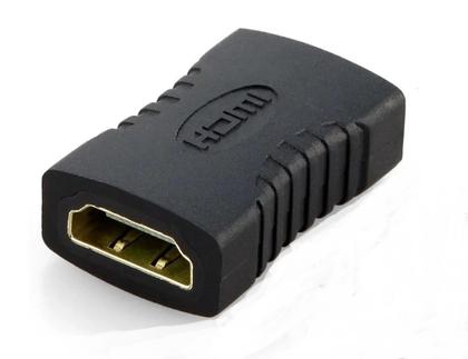 Imagem de Kit 3 emenda fêmea conector extensor preto hdmi 4k full hd