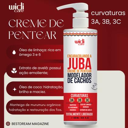 Imagem de Kit 3 Encaracolando A Juba Creme De Pentear Widi Care Modelador De Cachos 500ml