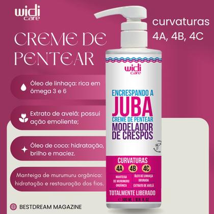 Imagem de Kit 3 Encrespando A Juba Creme De Pentear Widi Care Modelador De Crespos 500ml