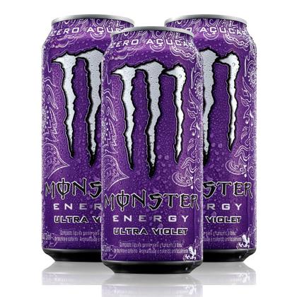 Imagem de Kit 3 Energético Monster Energy Ultra Violet 473ml