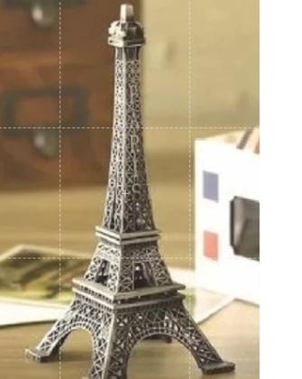 Imagem de Kit 3 Enfeite Miniatura Torre Eiffel Metal Paris Decoração 18cm