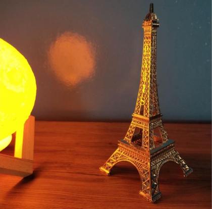 Imagem de Kit 3 Enfeite Ornamental Miniatura Torre Eiffel Paris 18cm
