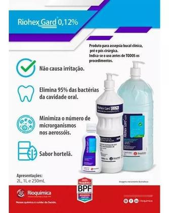 Imagem de KIT 3 Enxaguante Bucal Antisséptico Clorexidina 0,12% 250ml