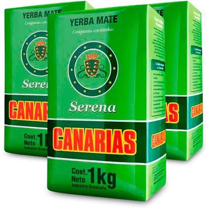 Imagem de Kit 3 Erva Mate Canárias Serena 1Kg