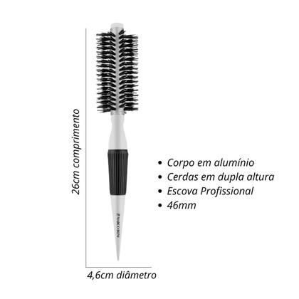 Imagem de Kit 3 Escovas Cabelo Thermal Metallic 46,55, 65mm Marco Boni