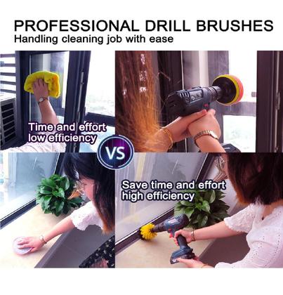 Imagem de Kit  3 Escovas Rotativas Limpeza Pisos Azulejos  Outros Ambientes