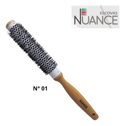 Imagem de Kit 3 Escovas Térmica Vazada Profissional Cabo Longo Nuance
