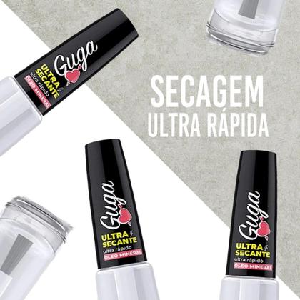 Imagem de Kit 3 Esmaltes Ultra Secagem Guga Seca Rápido Óleo Mineral 8ml