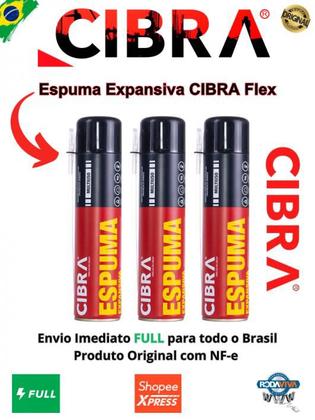 Imagem de Kit 3 Espumas Expansivas PU Multiuso 500ml/340grs Cibra