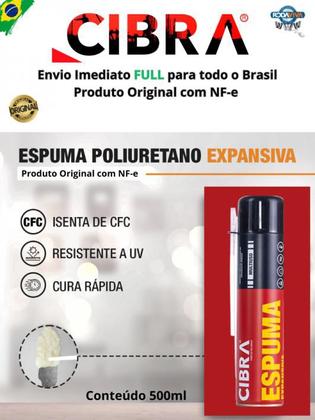 Imagem de Kit 3 Espumas Expansivas PU Multiuso 500ml/340grs Cibra