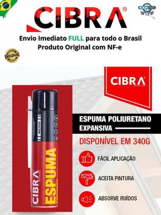 Imagem de Kit 3 Espumas Expansivas PU Multiuso 500ml/340grs Cibra