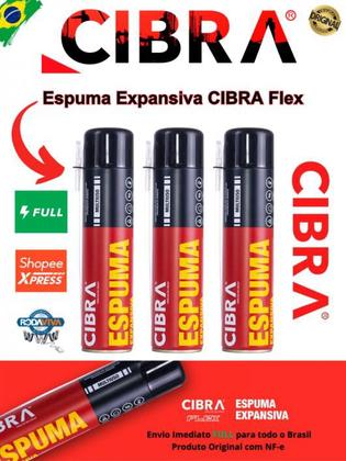Imagem de Kit 3 Espumas Expansivas PU Multiuso 500ml/340grs Cibra