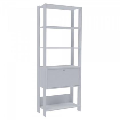Imagem de Kit 3 Estantes Multiuso Alta 4 Prateleiras 1 Porta 166cmx189cm Match Artely