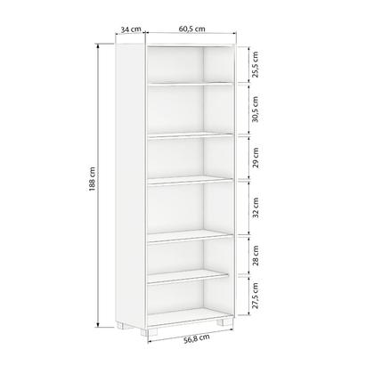 Imagem de Kit 3 Estantes para Livros 5 Prateleiras 188cmx181,5cm Office