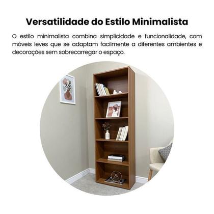 Imagem de Kit 3 Estantes para Livros com 5 Prateleiras 180cmx60cm
