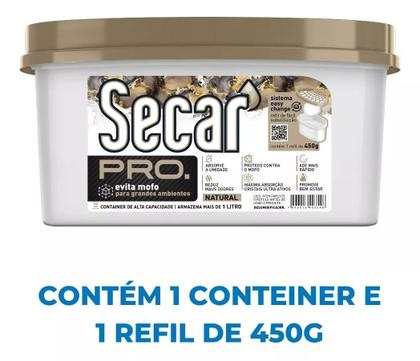 Imagem de Kit 3 Evita Mofo Secar Pro Container Natural 450g Atacado