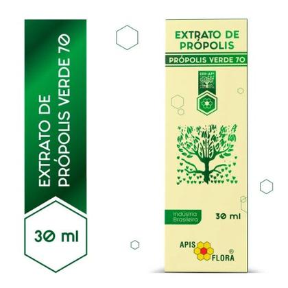 Imagem de Kit 3 Extrato de Própolis Verde 70% 30ml Alta Concentração Natural Sem Açúcar- Apis Flora