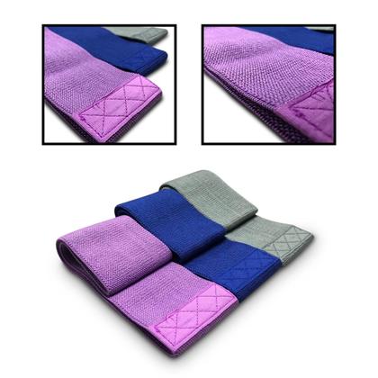 Imagem de Kit 3 Faixas Elástica Resistência Exercício Alongamento