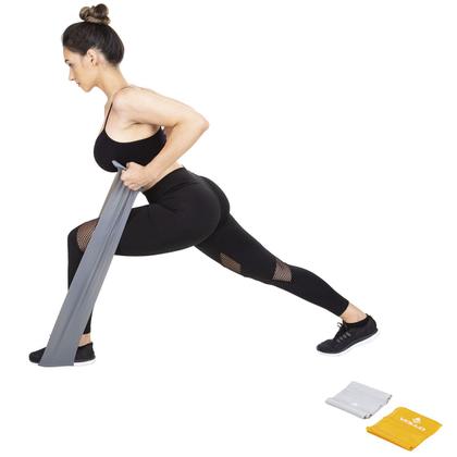 Imagem de Kit 3 Faixas Elásticas Bands Treino Muscular Intensidades Variadas Leve Médio Forte Vollo