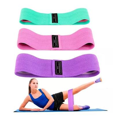 Imagem de Kit 3 Faixas Elásticas De Exercício Hip Resistance Bands