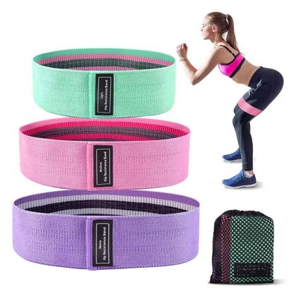 Imagem de Kit 3 Faixas Elásticas de Exercícios DK Hip Resistance Bands